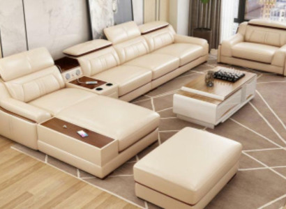 Sofá Muebles Sofá de esquina de lujo en forma de L Moderno Sofá