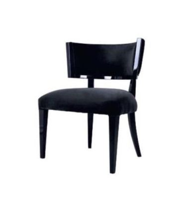 Silla de comedor Silla Sillón Diseño Sillas Butaca Asiento Madera Lujo Negro