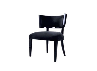 Silla de comedor Silla Sillón Diseño Sillas Butaca Asiento Madera Lujo Negro
