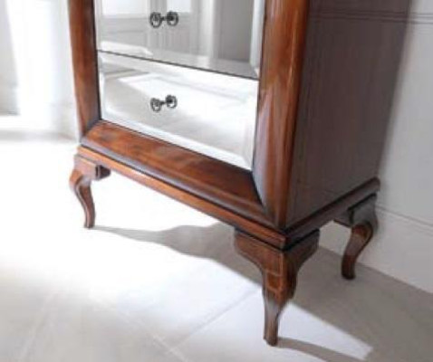 Vitrinas Armarios Vitrinas Madera Muebles de lujo Sala de estar Armario Marrón Barroco Nuevo