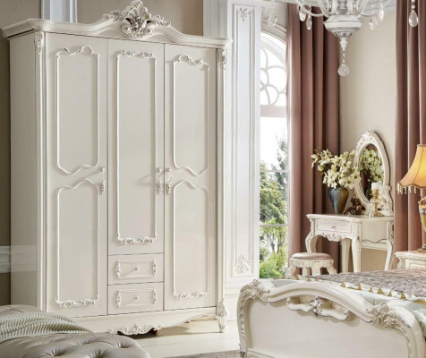 Estilo clásico Armario de madera maciza Armarios Perchero Armario Barroco Nuevo