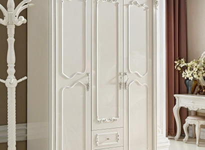 Armario de madera maciza estilo rococó, armario antiguo barroco para dormitorio nuevo