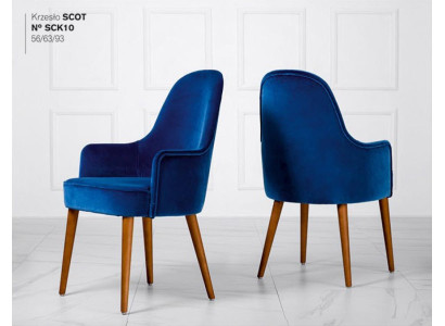 Silla de comedor Sillón Butaca Asiento 1 Plaza Sillón club Tela Azul Comedor Madera
