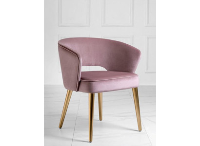 Silla de comedor de lujo Sillón Sillón Asiento 1 Asiento Butaca Tela Comedor Rosa
