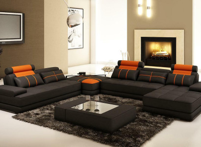 XXL Sofá de diseñador, tapizado, esquinero, conjunto de esquina, sofá, sillón.