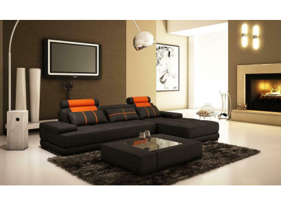 XXL sofá rinconera de diseño tapizado conjunto de esquina sofá.