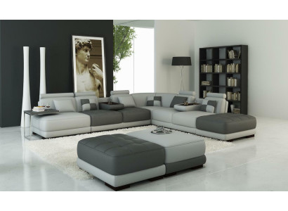 XXL diseñadora sala de estar tapizada en forma de L, sofá esquinero, conjunto de esquina, sofá.