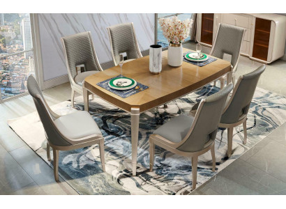 Conjunto de sillas tapizadas para la cocina, sala de estar y comedor, juego de 6 piezas de madera maciza.