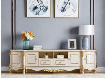 Aparador de lujo, diseño de cómoda, aparador, mueble bajo, armario, sala barroca, rococó.