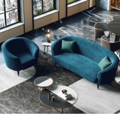 Conjunto de sofás de terciopelo 3+1 plazas, salón sofá diseño sofá lounge, muebles