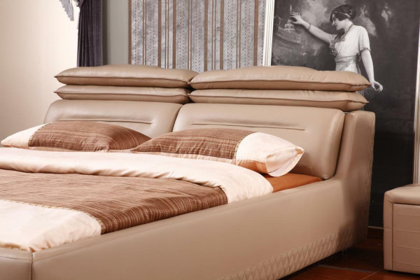 Cama de diseño moderno XXL estilo cama de hotel de lujo doble cuero 140 160.