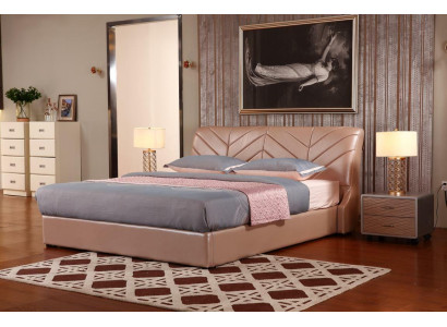 Cama de diseño de lujo moderna XXL estilo hotel doble de cuero 140 160.