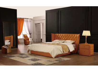 Cama doble de diseño cama camas cuero Chesterfield lujo hotel dormitorio