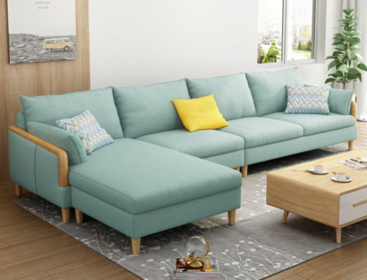 Eck Relax Sitz Luxus Möbel Wohnlandschaft Ecksofa L-form Polster Textil Modern  Asiento de esquina relax lujo muebles paisaje de estar sofá esquinero en forma de L tapizado textil moderno