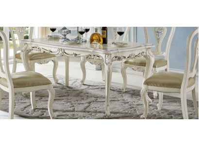Mesa real de madera estilo barroco rococó mesa clásica de comedor.