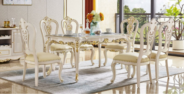 Conjunto de diseño sillas silla grupo 4x Silla Comedor Nuevo Juego de Barroco