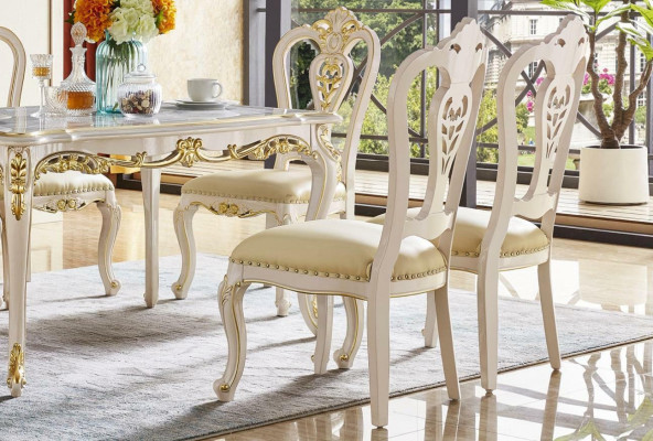 Conjunto de diseño sillas silla grupo 4x Silla Comedor Nuevo Juego de Barroco