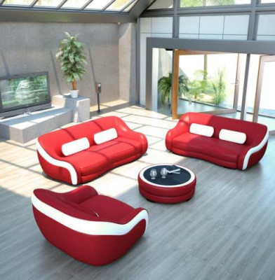 3 plazas (sin 2+1) Sofá Couch Acolchado Sofas Cuero Diseño de Asiento