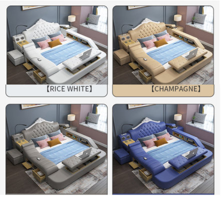 Cama multifuncional camas decoración cama matrimonial cama doble cama tapizada dormitorio