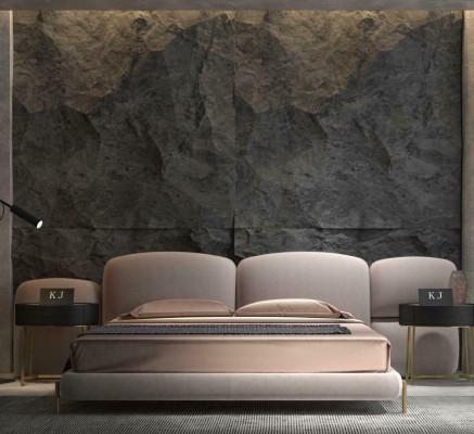 Cama acolchada Dormitorio Camas 180x200 Diseño italiano