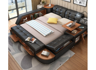 Cama multifuncional camas cama de matrimonio decoración cama doble cama tapizada dormitorio.