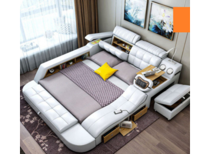 Cama multifuncional - Caja fuerte - Cama térmica - USB - Cama doble con sonido