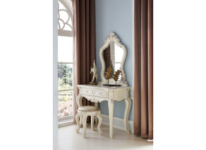 Tocador Espejo Conjunto Completo Cómoda Taburete Dormitorio Nuevo