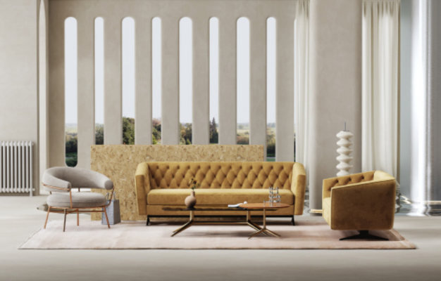 Muebles de estilo italiano 3 sofá de tres plazas sofá tapizado tela sofá de tela.