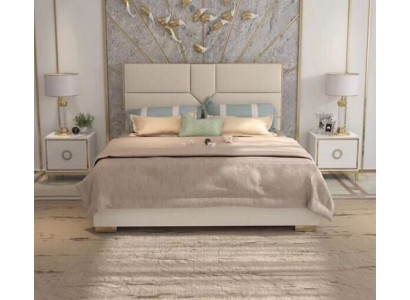 Cama cabecero Diseño Lujo Hotel Camas Matrimoniales 180x200cm Habitación de Dormir