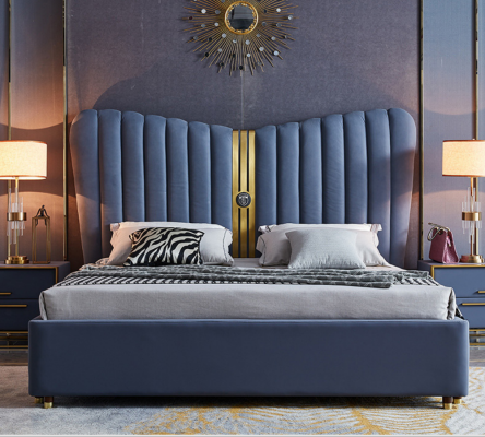 Cama acolchada diseño de lujo Hotel camas 150/180 cm dormitorio doble