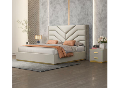 Cama Acolchada Diseño Lujo Madera Camas Dobles Matrimonio Dormitorio Cuero Muebles Hotel