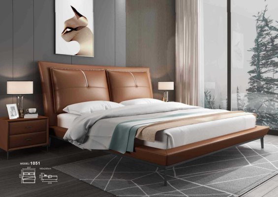 Cama de diseñador dormitorio camas hotel de cuero muebles italianos