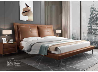 Cama de diseñador dormitorio camas hotel de cuero muebles italianos