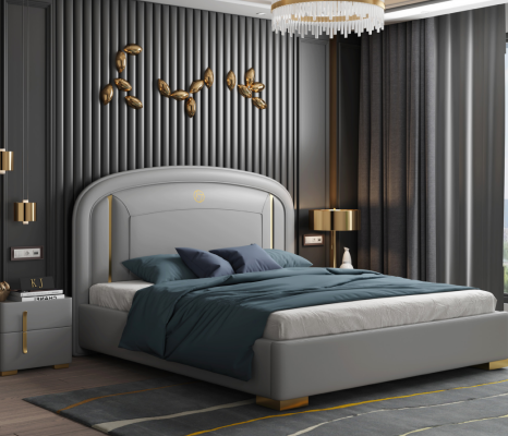 Cama de diseño moderno 180x200 terciopelo metal camas de hotel cama doble matrimonio dormir