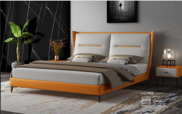 Cama de diseño moderno 180x200 cuero camas de hotel doble habitación dormitorio