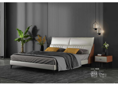 Cama de diseñador Dormitorio Camas Textil Cuero Hotel Lujo Tapizado Terciopelo Blanco Nuevo