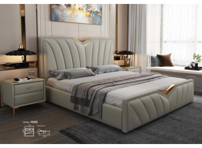 Cama de diseño dormitorio camas cuero hotel lujo tapizado muebles italianos
