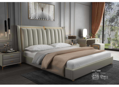Cama de lujo, cama tapizada de cuero 180x200cm cama doble.