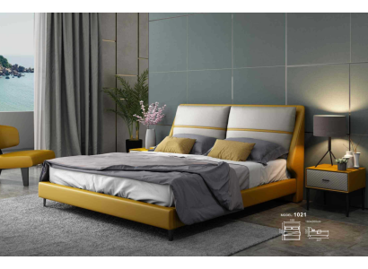 Diseño de cama de lujo para dormitorio de lujo. Camas dobles de hotel de 180x200 cm.