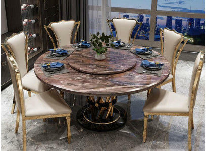 Estilo de cocina de mármol Mesa de comedor moderna Mesas de comedor de lujo Diseño de muebles de lujo