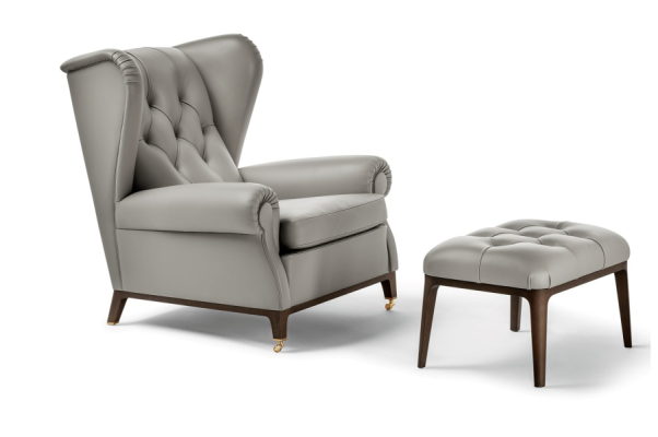 Conjunto moderno de sillones relax para televisión de 2 piezas con reposapiés.