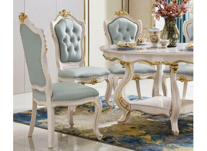 Silla Chesterfield de color azul claro de lujo, sillas de diseño para el comedor, tapizadas, estilo barroco, para una persona.