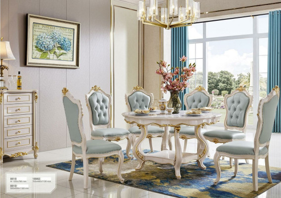Silla Chesterfield de color azul claro de lujo, sillas de diseño para el comedor, tapizadas, estilo barroco, para una persona.