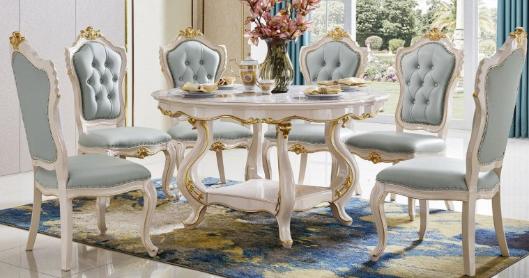 Silla Chesterfield de color azul claro de lujo, sillas de diseño para el comedor, tapizadas, estilo barroco, para una persona.