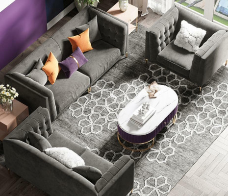 Tejido Sofá esquinero Relax Diseño Sofá Lounge Sofás Terciopelo Sofá de 3 plazas