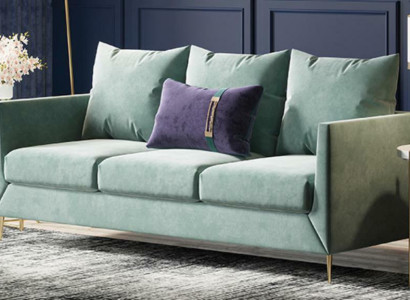 3 plazas sofá de tela Salón de estilo relax Diseño de asiento Sofá lounge Sofás de terciopelo