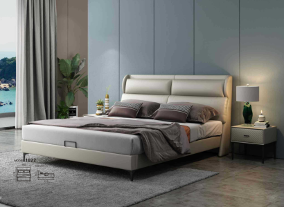 Alta calidad Lujo Doble Cama Camas Acolchado Diseño Matrimonial Hotel Cuero Textil Nuevo