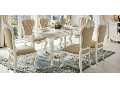 Comedor silla de respaldo estilo barroco silla tapizada sillón silla sillas de lujo