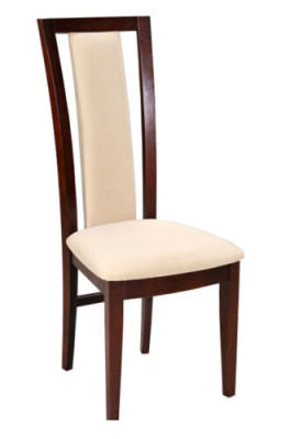 Silla de diseño de salón de madera tapizada para comedor y restaurante en cuero.
