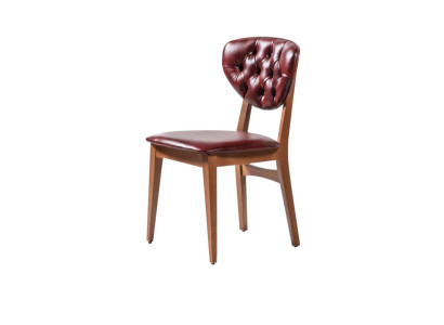 Silla Chesterfield de color marrón oscuro, elegante sillón de una plaza, muebles de asiento modernos.